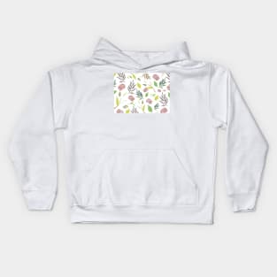 festive watercolor flowers 8 Kids Hoodie